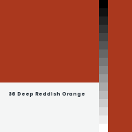 Color chip: 36 Deep Reddish Orange
