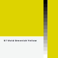 Color chip: 97 Vivid Greenish Yellow