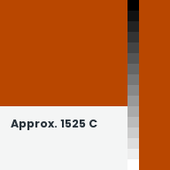 Color chip: Approx. 1525 C