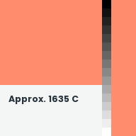 Color chip: Approx. 1635 C