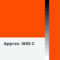 Color chip: Approx. 1655 C
