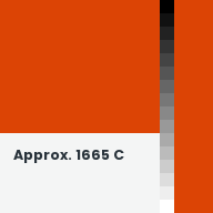 Color chip: Approx. 1665 C