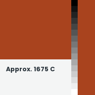Color chip: Approx. 1675 C