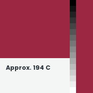 Color chip: Approx. 194 C