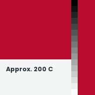 Color chip: Approx. 200 C