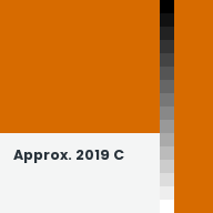 Color chip: Approx. 2019 C