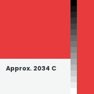 Color chip: Approx. 2034 C