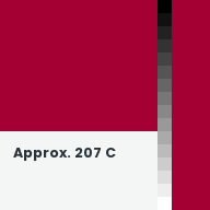 Color chip: Approx. 207 C