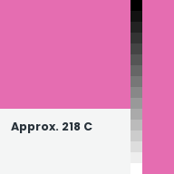 Color chip: Approx. 218 C