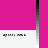 Color chip: Approx. 225 C
