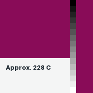 Color chip: Approx. 228 C