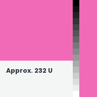 Color chip: Approx. 232 U