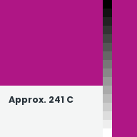Color chip: Approx. 241 C