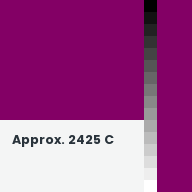 Color chip: Approx. 2425 C