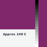 Color chip: Approx. 249 C