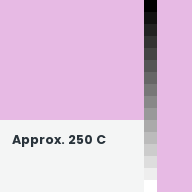 Color chip: Approx. 250 C