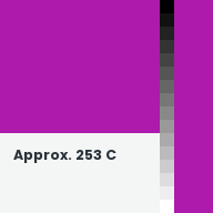 Color chip: Approx. 253 C