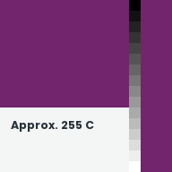 Color chip: Approx. 255 C
