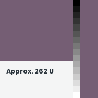 Color chip: Approx. 262 U