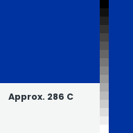 Color chip: Approx. 286 C