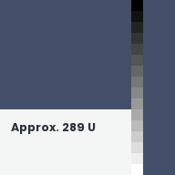 Color chip: Approx. 289 U