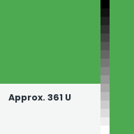 Color chip: Approx. 361 U