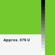 Color chip: Approx. 375 U