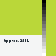 Color chip: Approx. 381 U