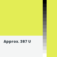 Color chip: Approx. 387 U