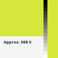 Color chip: Approx. 388 U