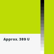 Color chip: Approx. 389 U