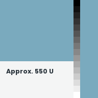 Color chip: Approx. 550 U