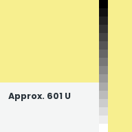 Color chip: Approx. 601 U