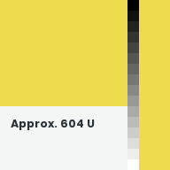 Color chip: Approx. 604 U