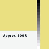 Color chip: Approx. 609 U