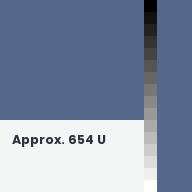 Color chip: Approx. 654 U