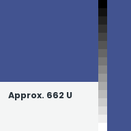 Color chip: Approx. 662 U