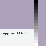 Color chip: Approx. 666 U