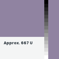 Color chip: Approx. 667 U