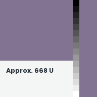 Color chip: Approx. 668 U