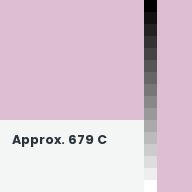 Color chip: Approx. 679 C