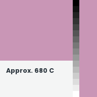 Color chip: Approx. 680 C