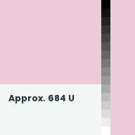 Color chip: Approx. 684 U