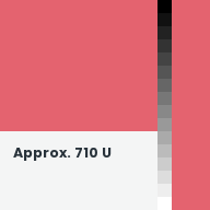 Color chip: Approx. 710 U