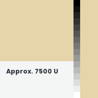 Color chip: Approx. 7500 U