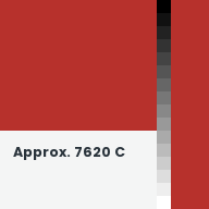 Color chip: Approx. 7620 C