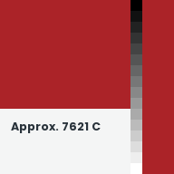 Color chip: Approx. 7621 C