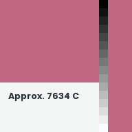 Color chip: Approx. 7634 C