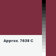 Color chip: Approx. 7638 C