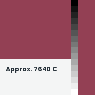 Color chip: Approx. 7640 C